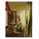 Brieflezend meisje bij het venster 1812J