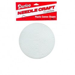 Plastic canvas naturel 11 cm rond