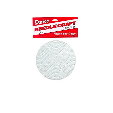 Plastic canvas naturel 11 cm rond