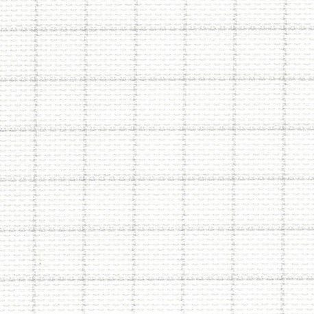 Aida 5,5 b./cm (14 count)  EASY COUNT, wit,  110 cm breed
