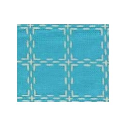 coupon Beiersbont 5411 turquoise/ivoor, 0.55 m x 1.60 m